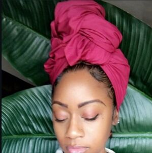 NEW Fuchsia Solid Color Hair Wrap Head Tie Head Wrap